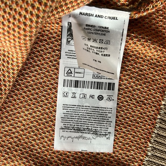 Harsh and Cruel Sweater Mountain Landscape Crew Neck Sweater Size Medium - Picture 11 of 15